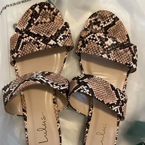 Snake skin flats